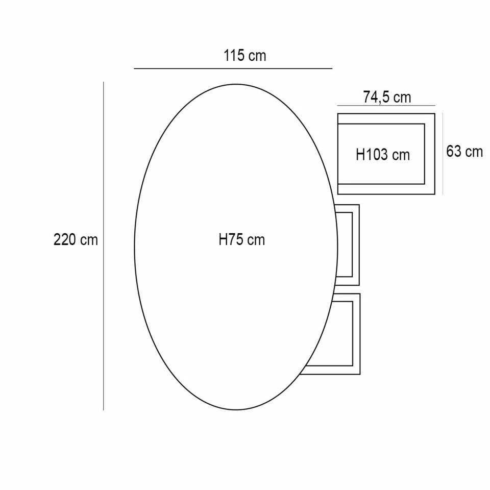 Garden Impressions Jerone Tuinset 7-delig D. Grijs - Tulli Tafel 4 Garden Impressions Jerone Tuinset 7-delig D. Grijs - Tulli Tafel - Afbeelding 2
