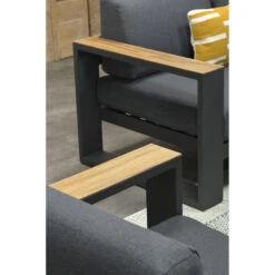 Garden Impressions Plaza Lounge Dining Set Donker Grijs-teaklook -Leenbakker 1000052962 0104