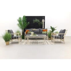 Garden Impressions Lombok Loungeset - Alu Bamboo / Mystic -Leenbakker 1000053026 0103