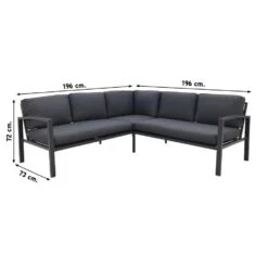 Garden Impressions Wellington Lounge Dining Set - Carbon Black -Leenbakker 1000053031 0102