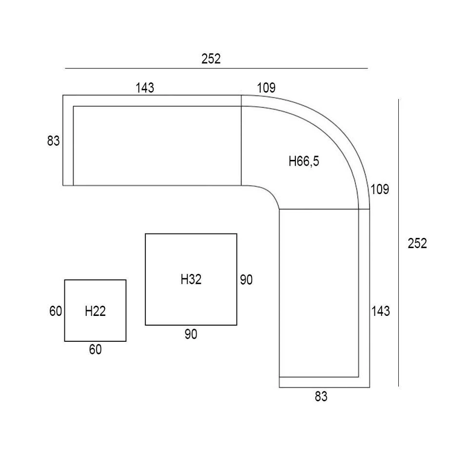 Garden Impressions Nina Loungeset - Carbon Black/Mystic Grey 4 Garden Impressions Nina Loungeset - Carbon Black/Mystic Grey - Afbeelding 2