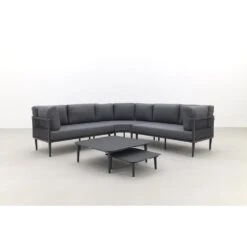 Garden Impressions Nina Loungeset - Carbon Black/Mystic Grey 8 Garden Impressions Nina Loungeset - Carbon Black/Mystic Grey -Leenbakker 1000053033 0102