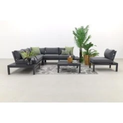 Garden Impressions Annabella Loungeset Met Loungestoel - Carbon Black -Leenbakker 1000053035 0102