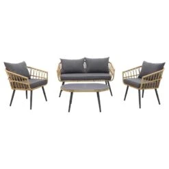 Garden Impressions Franklin Rotan Loungeset - Carbon Black