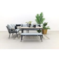 Garden Impressions Margriet Lounge Dining Set - Carbon Black/Mint Grey -Leenbakker 1000053078 0103