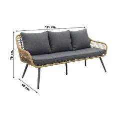 Garden Impressions Margriet Stoel-bank Loungeset - Natural/Grey 8 Garden Impressions Margriet Stoel-bank Loungeset - Natural/Grey -Leenbakker 1000053102 0102