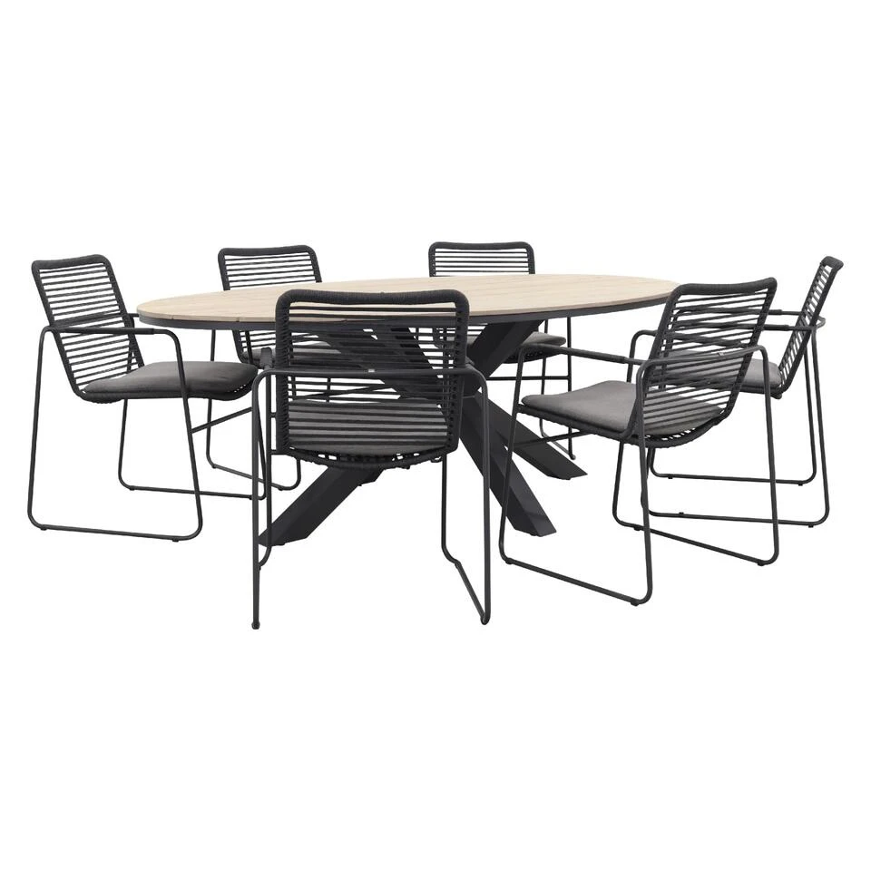 Garden Impressions Edison 220 X 115 Cm. - Ovale Tuinset / Taste Elba 3 Garden Impressions Edison 220 X 115 Cm. - Ovale Tuinset / Taste Elba