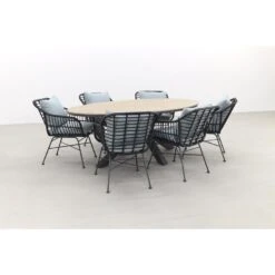 Garden Impressions Margriet - Zwart/Edison 220 - Ovale Tuinset 7 Garden Impressions Margriet - Zwart/Edison 220 - Ovale Tuinset -Leenbakker 1000053135 0101