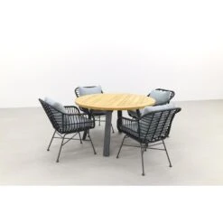 Garden Impressions Margriet Zwart/Ambassador 130 Cm. Rond Tuinset -Leenbakker 1000053206 0102