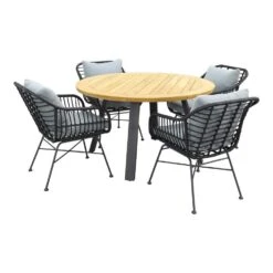 Garden Impressions Margriet Zwart/Ambassador 130 Cm. Rond Tuinset