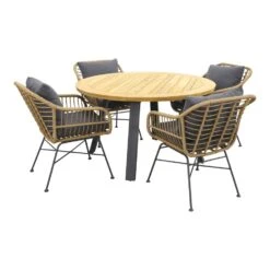 Garden Impressions Margriet Naturel/Ambassador 130 Cm. Rond Tuinset -Leenbakker 1000053208 0101