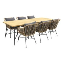 GI Margriet - Naturel / Taste Lano Teak 240 Cm. - 7-delige Tuinset 8 GI Margriet - Naturel / Taste Lano Teak 240 Cm. - 7-delige Tuinset -Leenbakker 1000053549 0102