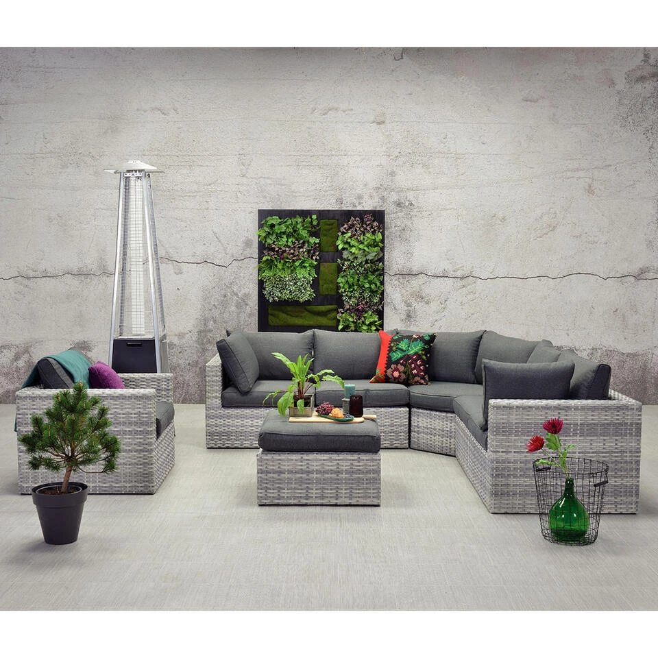 Garden Impressions Carlo Lounge Set XL - Licht Grijs 5 Garden Impressions Carlo Lounge Set XL - Licht Grijs - Afbeelding 3