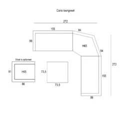 Garden Impressions Carlo Lounge Set XL - Licht Grijs 9 Garden Impressions Carlo Lounge Set XL - Licht Grijs -Leenbakker 1000054013 0103