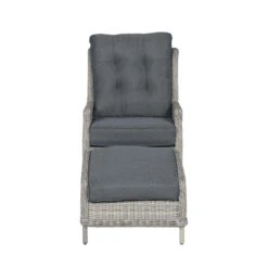 Garden Impressions Santa Rosa Relax Tuinstoel+voetenbank Vintage -Leenbakker 1000054029 0103