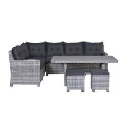 Garden Impressions Alaska Lounge Dining Set 6-delig Links - Grijs -Leenbakker 1000054041 0104