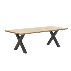 Garden Impressions Zadar Tuintafel 220x100 Donker Grijs - X-frame -Leenbakker 1000054086 0104