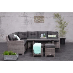 Westminster Lounge Dining Set Links - Organic Grey 9 Westminster Lounge Dining Set Links - Organic Grey -Leenbakker 1000054166 0103