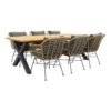 GI Margriet - Naturel/Sefa Tuintafel - Teak - Tuinset 7-delig