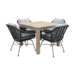 Garden Impressions Margriet Zwart/Rome Grey 100 Cm. - Tuinset 5-delig -Leenbakker 1000058107 0102