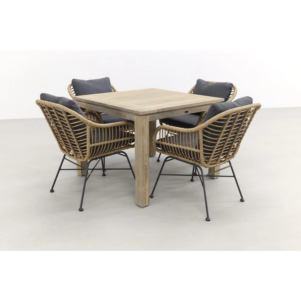 Garden Impressions Margriet Naturel/Rome Grey 100 Cm.-tuinset 5-delig 4 Garden Impressions Margriet Naturel/Rome Grey 100 Cm.-tuinset 5-delig - Afbeelding 2