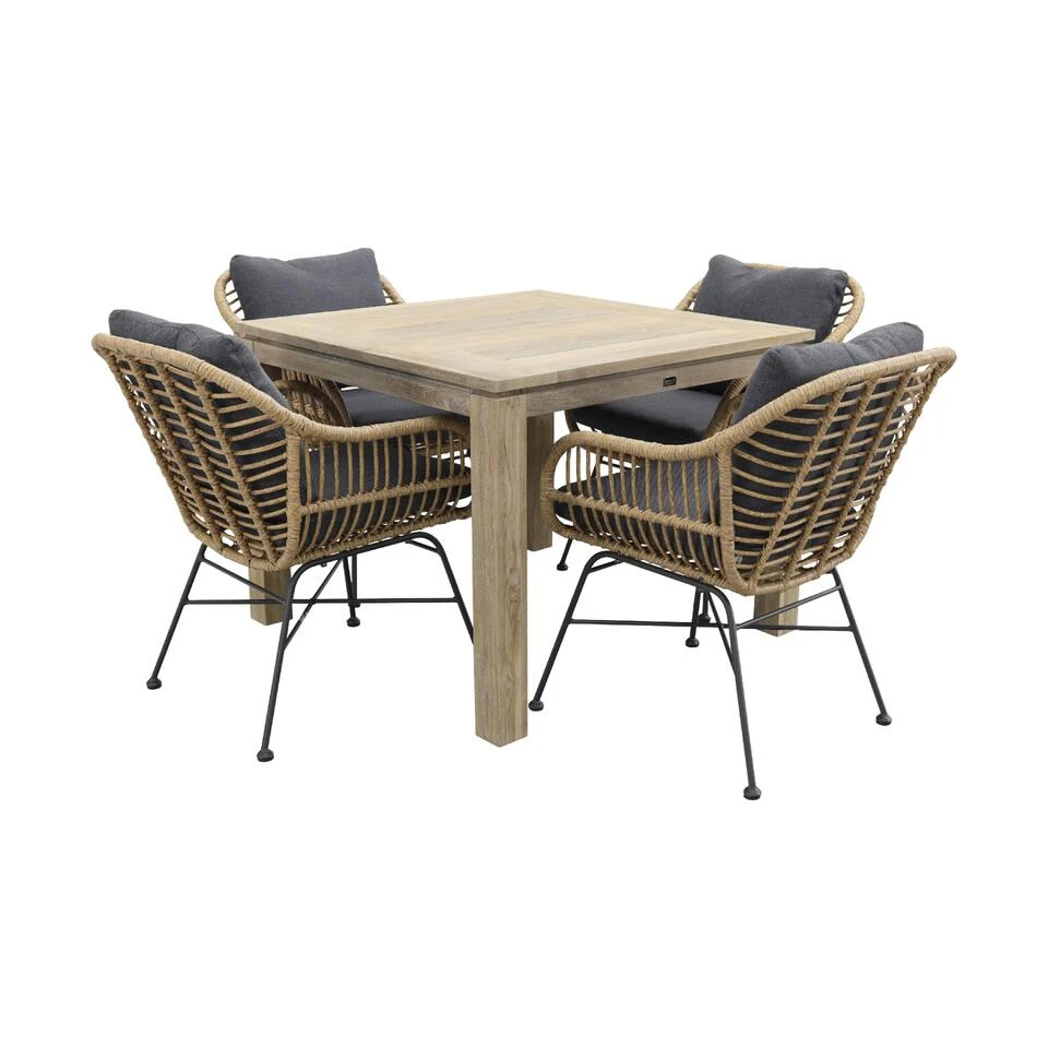 Garden Impressions Margriet Naturel/Rome Grey 100 Cm.-tuinset 5-delig 3 Garden Impressions Margriet Naturel/Rome Grey 100 Cm.-tuinset 5-delig