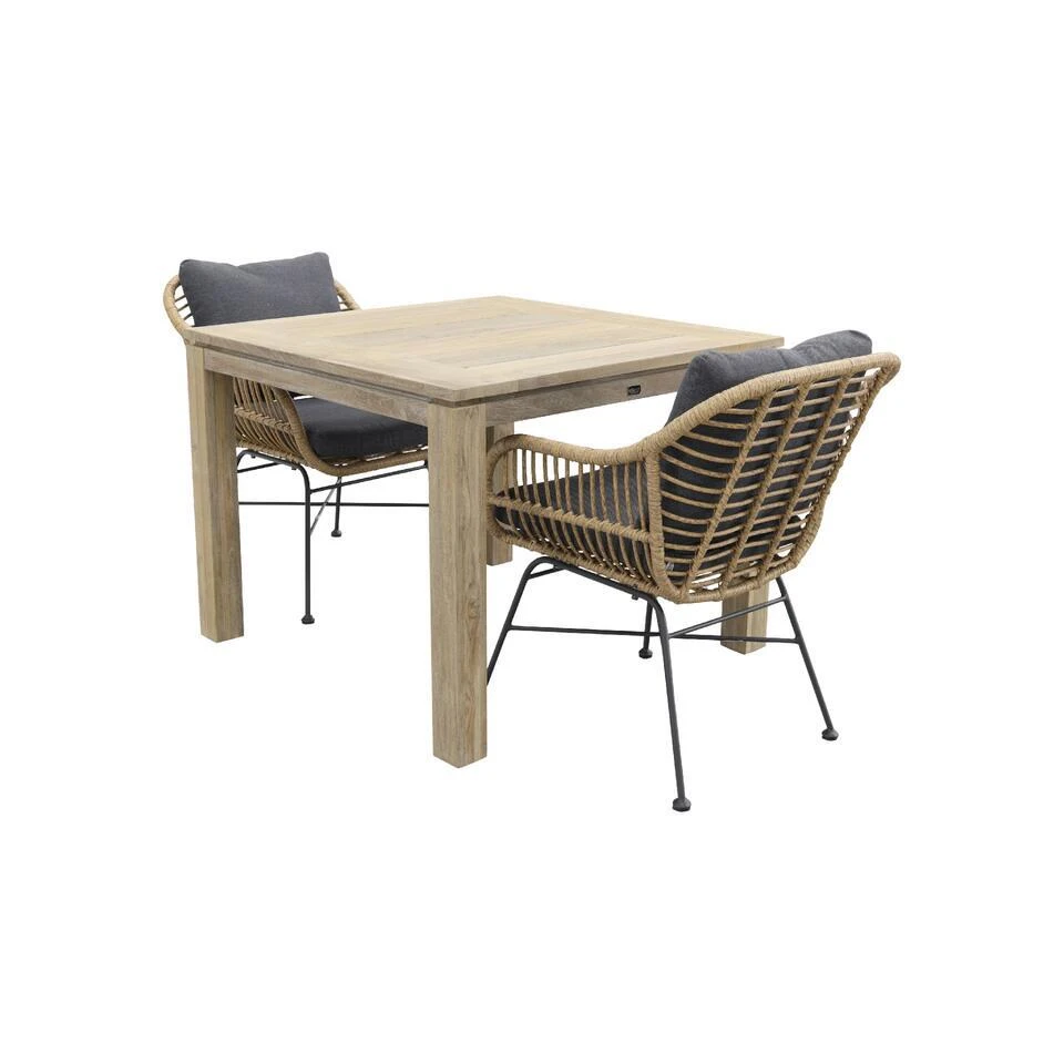 Garden Impressions Margriet Naturel/Rome Grey 100 Cm.-tuinset 3-delig 3 Garden Impressions Margriet Naturel/Rome Grey 100 Cm.-tuinset 3-delig