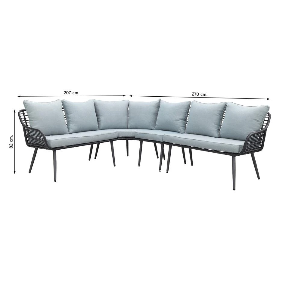 Garden Impressions Margriet Lounge Dining Set Met Stoel - Black - 7 Delig 4 Garden Impressions Margriet Lounge Dining Set Met Stoel - Black - 7 Delig - Afbeelding 2