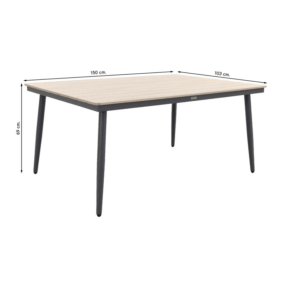 Garden Impressions Margriet Lounge Dining Set Met Stoel - Black - 7 Delig 6 Garden Impressions Margriet Lounge Dining Set Met Stoel - Black - 7 Delig - Afbeelding 4