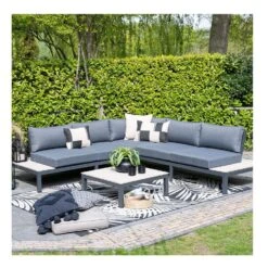 Garden Impressions Aurora Loungeset 4-delig - Donker Grijs -Leenbakker 1000083124 0103