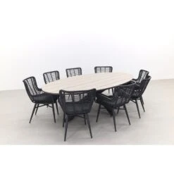 GI Edison 220 X 115 Cm. - Ovale Tuinset/ VDG Jasmine - Black -Leenbakker 1000084498 0103