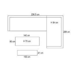 Garden Impressions Ashton Lounge Dining Set Rechts - Zwart Rotan -Leenbakker 1000086999 0103