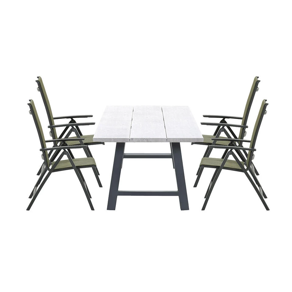 Garden Impressions Santana Verstelbare Tuinset - Leuven Tuintafel 3 Garden Impressions Santana Verstelbare Tuinset - Leuven Tuintafel