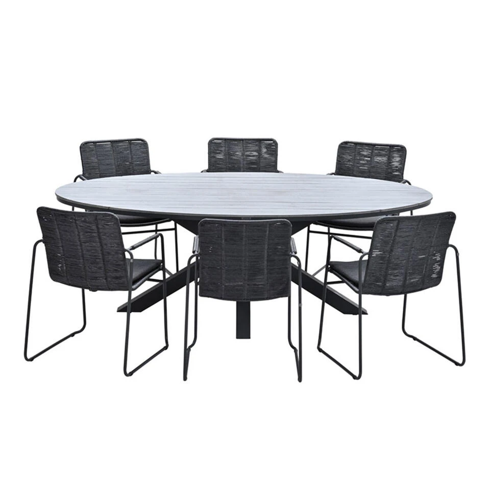 Garden Impressions Palma-Tulli Tuinset 7-delig-grey Teak Look 5 Garden Impressions Palma-Tulli Tuinset 7-delig-grey Teak Look - Afbeelding 3