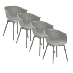 Garden Impressions Lexy Tuinstoel Licht Grijs - 4 Stuks