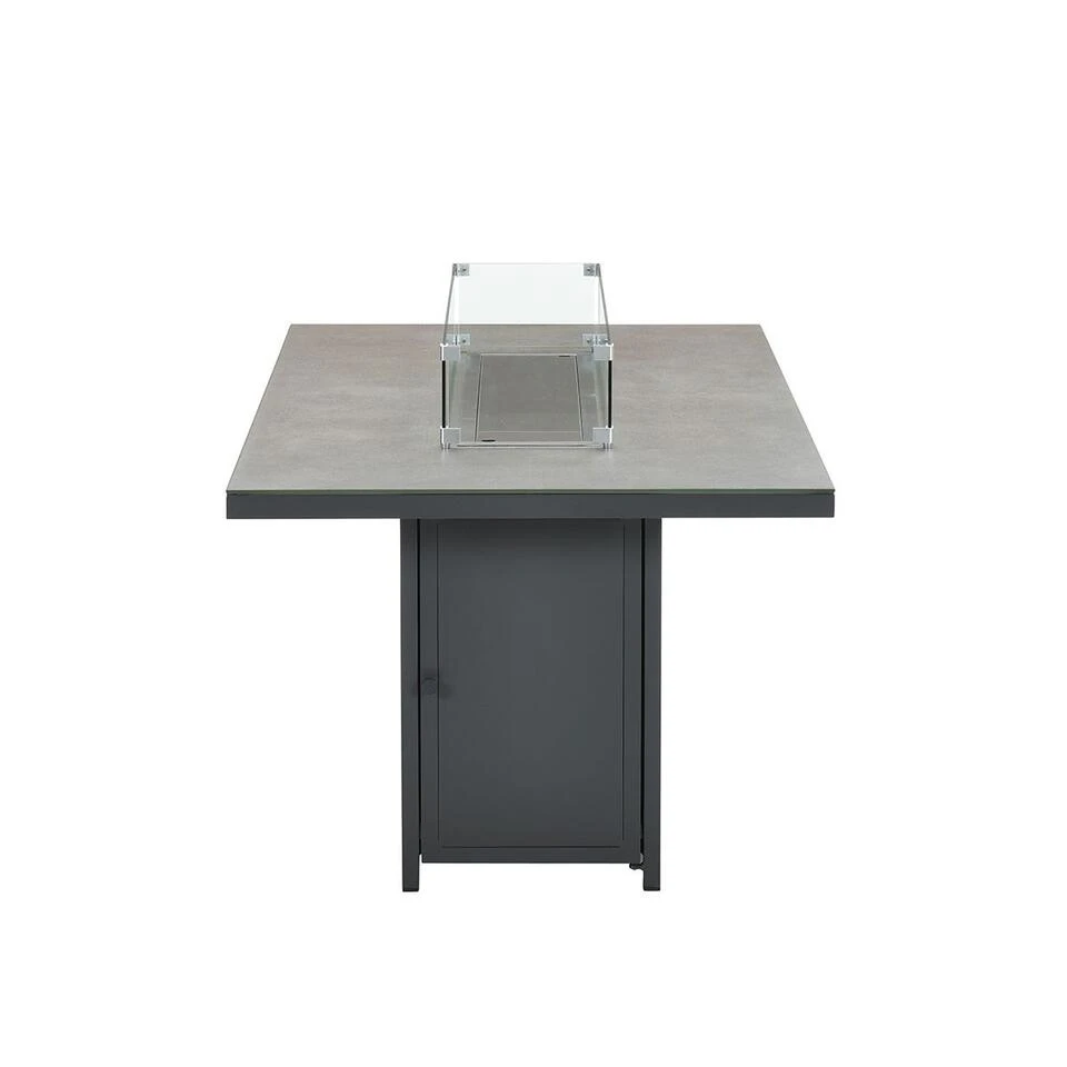 Garden Impressions Tuinset Santana D. Grijs -Elnes Vuur Tuintafel 4 Garden Impressions Tuinset Santana D. Grijs -Elnes Vuur Tuintafel - Afbeelding 2