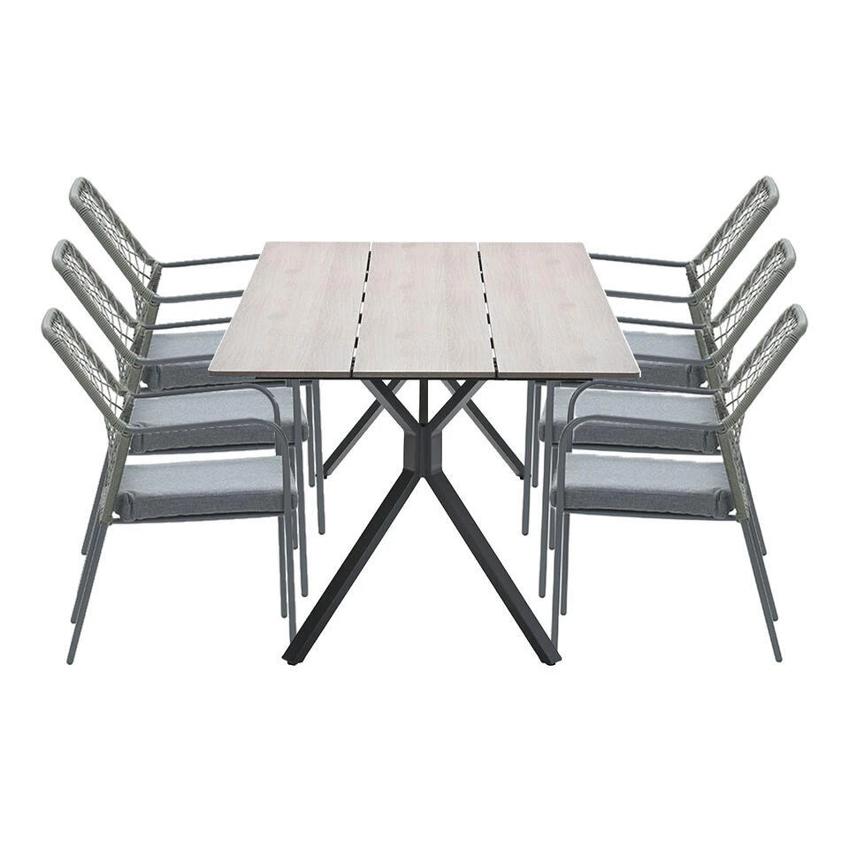 Garden Impressions Ross Tuinset 7-delig Mosgroen -Robin Tuintafel 3 Garden Impressions Ross Tuinset 7-delig Mosgroen -Robin Tuintafel