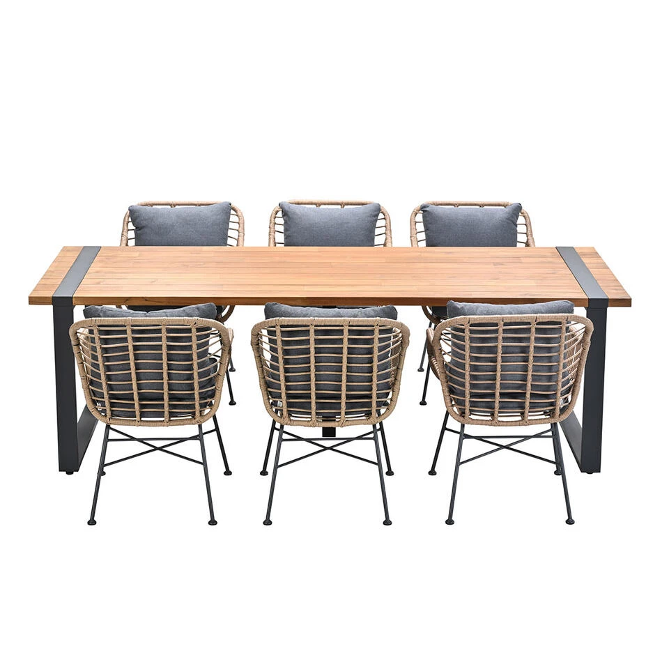 Garden Impressions Lucas - Alto Tuinset 7-delig Bruin 4 Garden Impressions Lucas - Alto Tuinset 7-delig Bruin - Afbeelding 2