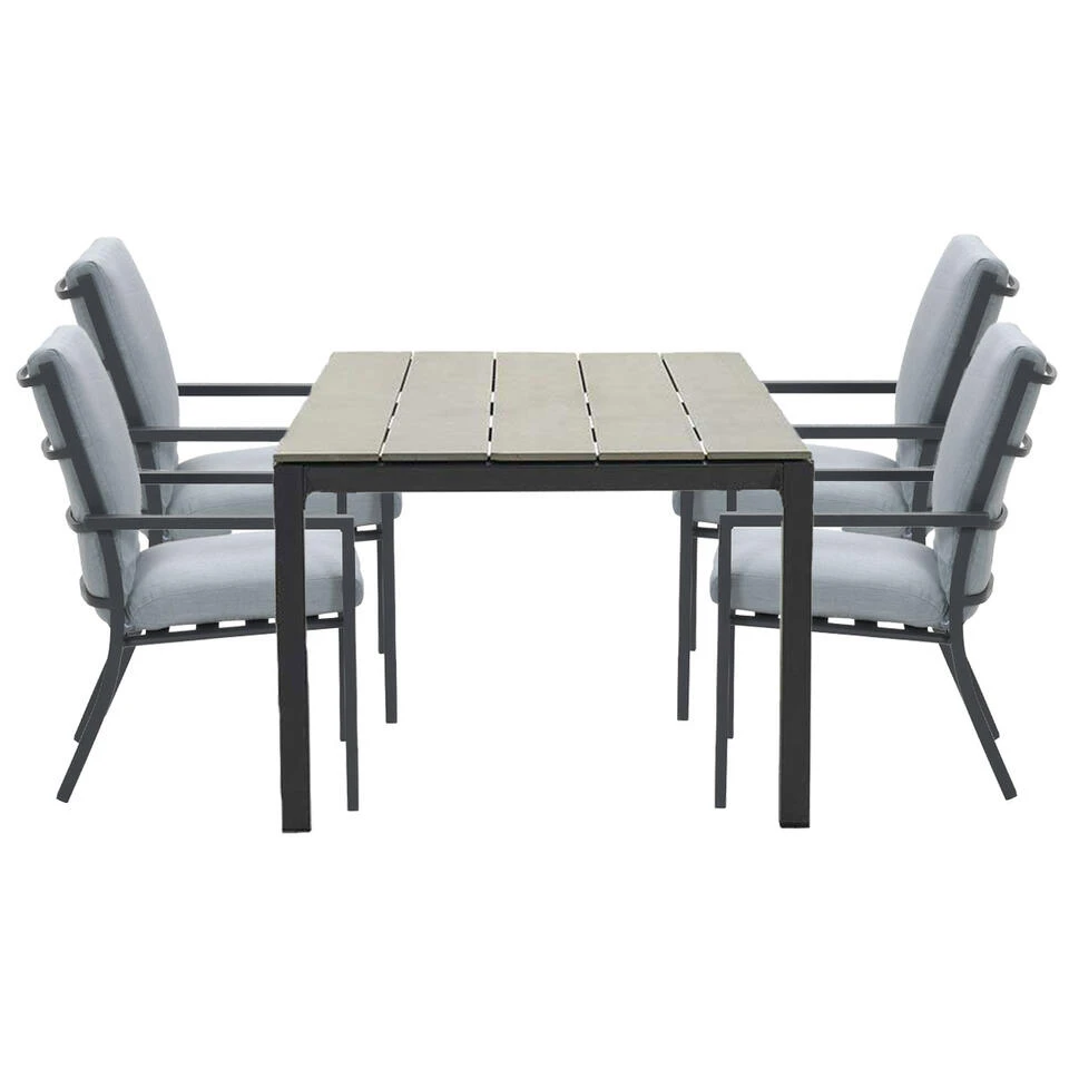 Garden Impressions Senja Tuinset 5-delig Mint Grijs -Palmas Tafel 3 Garden Impressions Senja Tuinset 5-delig Mint Grijs -Palmas Tafel