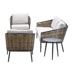 Garden Impressions San Vito Loungeset 5-delig - Zand 8 Garden Impressions San Vito Loungeset 5-delig - Zand -Leenbakker 1000090478 0103