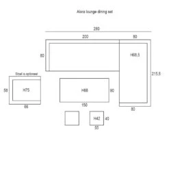 Garden Impressions Alora Lounge Dining Set 5-delig R-donker Grijs 8 Garden Impressions Alora Lounge Dining Set 5-delig R-donker Grijs -Leenbakker 1000090510 0103