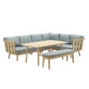 Garden Impressions San Leone Lounge Dining Set 6-delig-mint Grijs 1 Garden Impressions San Leone Lounge Dining Set 6-delig-mint Grijs -Leenbakker 1000091613