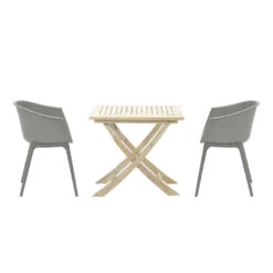 Garden Impressions Lexy Balkonset 3-delig Licht Grijs -Keys Tafel