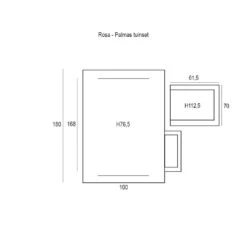 Garden Impressions Rosa Tuinset 5-delig - Palmas Tafel 180x107 Cm -Leenbakker 1000092222 0102