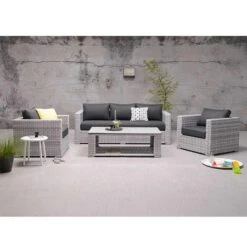 Garden Impressions Tennesee Loungeset 4-delig - Grijs -Leenbakker 1000095160 0103