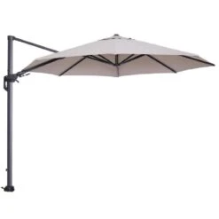 Garden Impressions Hawaii Zweefparasol Ø350 Cm - Frame Carbon Black - Doek Zand