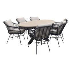 GI Margriet / Edison Ovale 6-delige Tuinset - 220 X 115 Cm