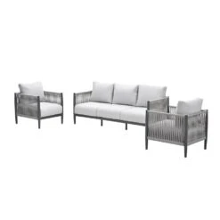 Diamo Loungeset - 3-delig - Carbon Black - Grey Sand - Valley Sand