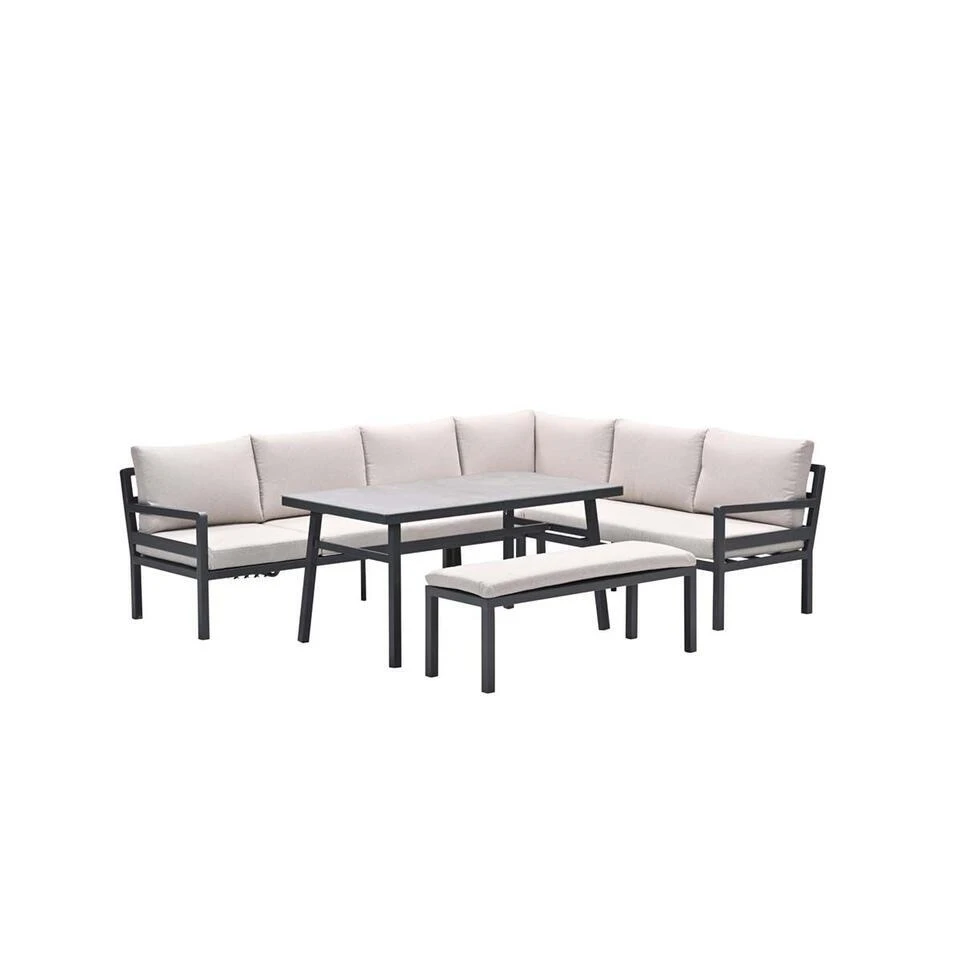 Corsica Lounge-diningset - 4-dlg - Rechts - Carbon Black - Desert Sand 3 Corsica Lounge-diningset - 4-dlg - Rechts - Carbon Black - Desert Sand