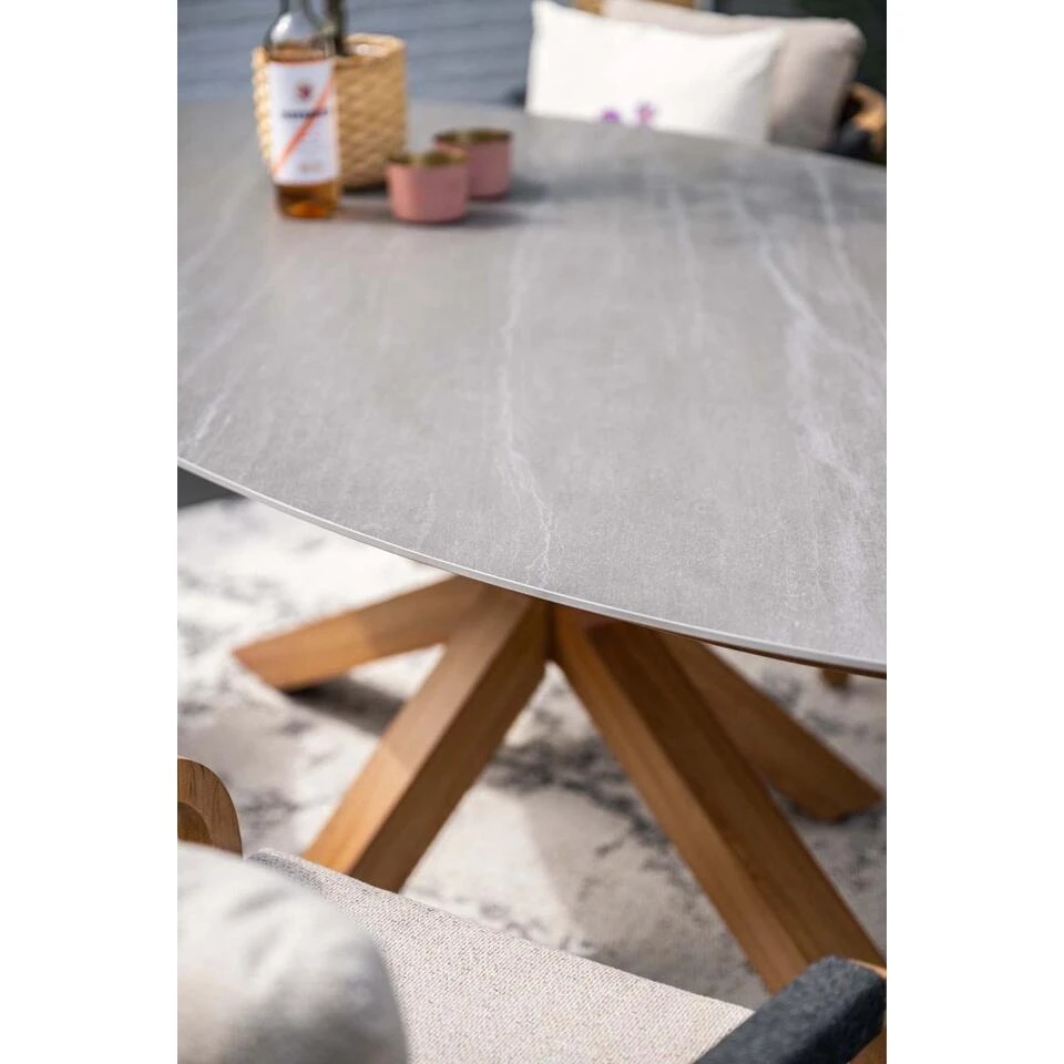 Scotland Tafel - 230x115 Cm - Light Teaklook - Centostone Napoli Sand 9 Scotland Tafel - 230x115 Cm - Light Teaklook - Centostone Napoli Sand - Afbeelding 7